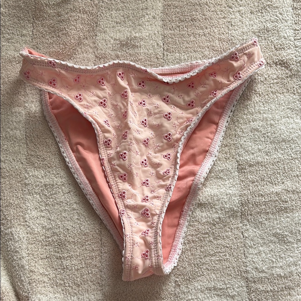 Dippin daisys Floral Pink Bikini Bottoms